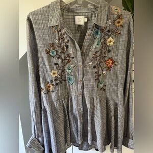 HD in Paris striped embellished blouse